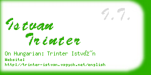 istvan trinter business card